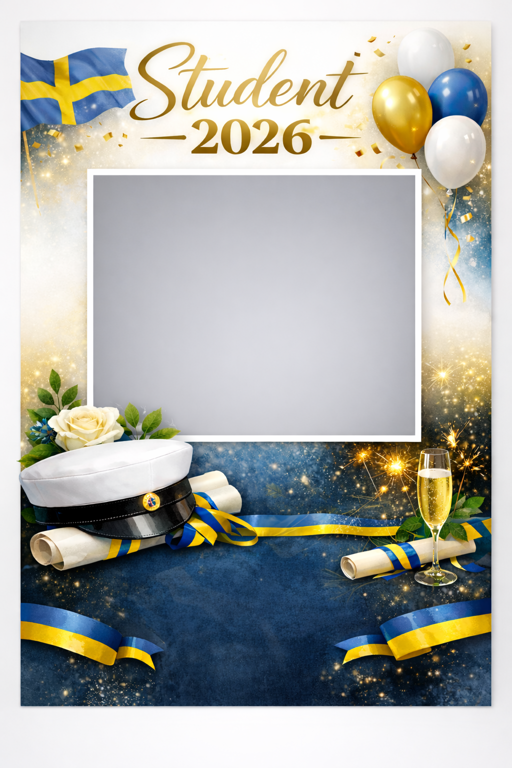 Studentskylt 50x70cm - Pinne & Regnpåse ingår - börjar tillverkas v.10