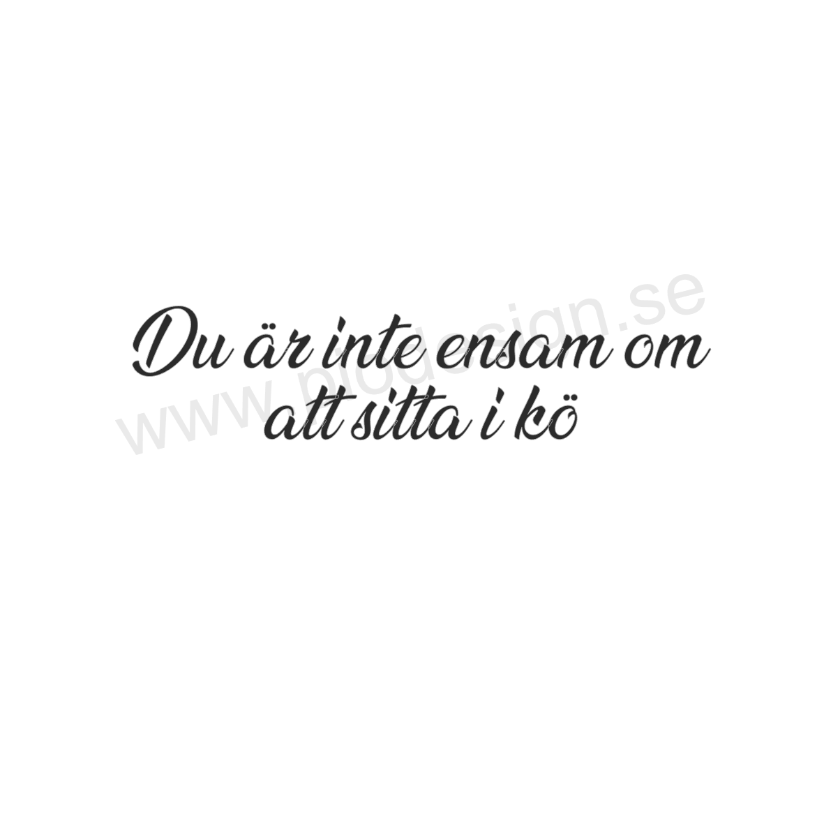 Rolig bildekal med texten 'Du är inte ensam om att sitta i kö', perfekt för bakrutan