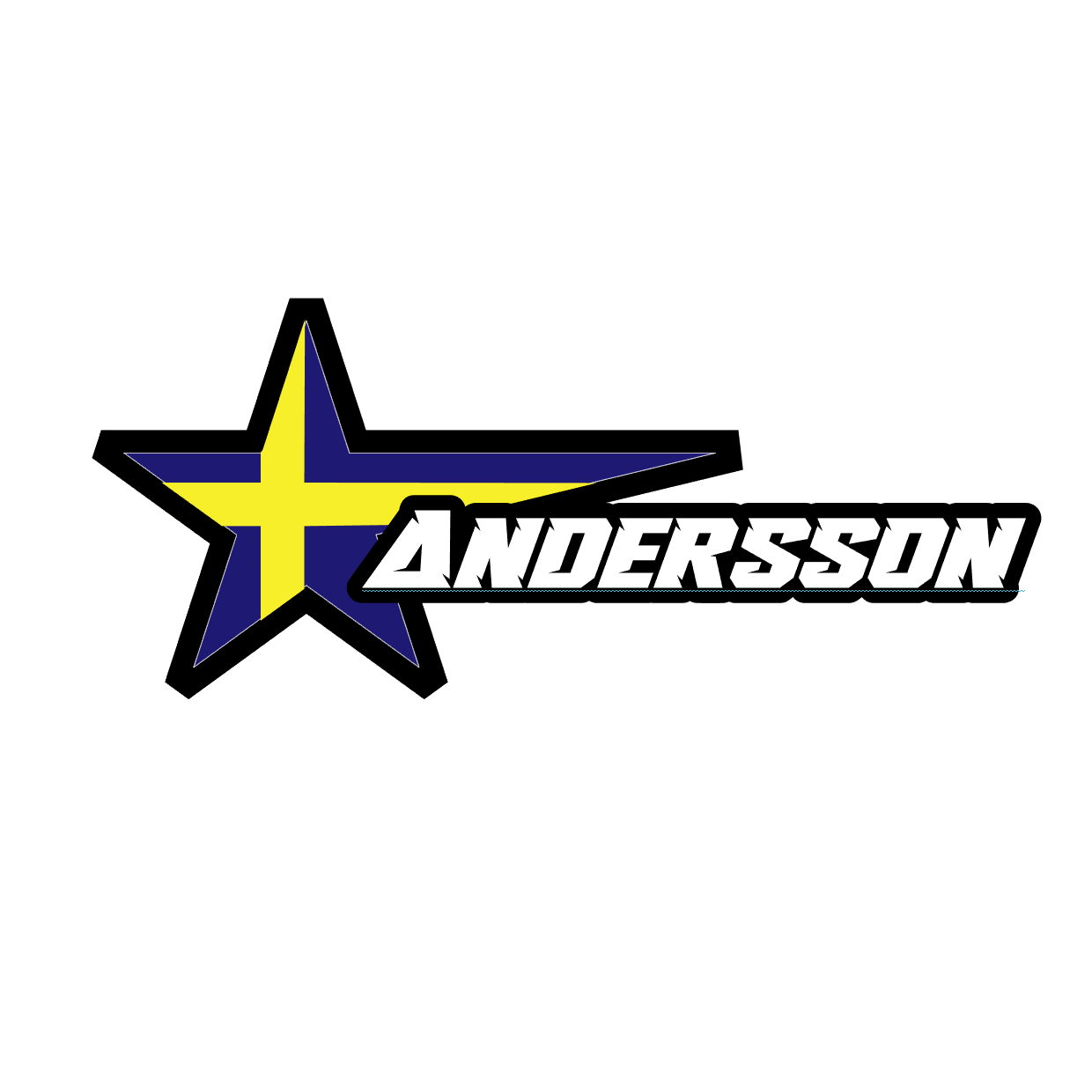 Namndekal med sverigeflagga