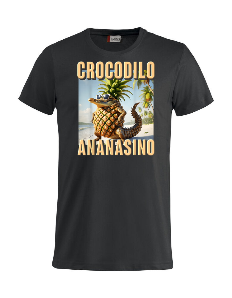 Brainrot T-shirt - Crocodilo Ananasino