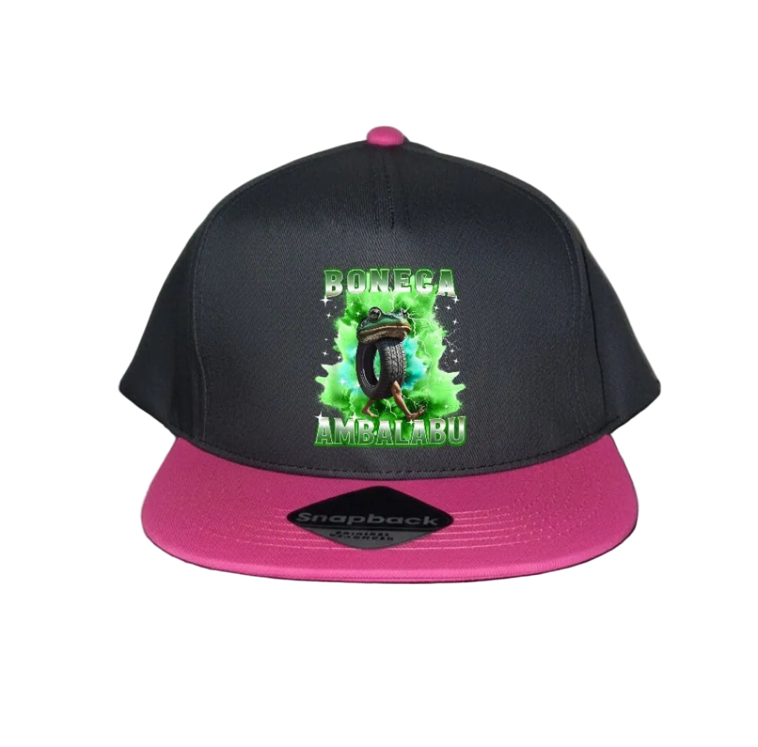 Pink Snapback Cap for Kids - Boneca Ambalabu - 3 Designs to choose from