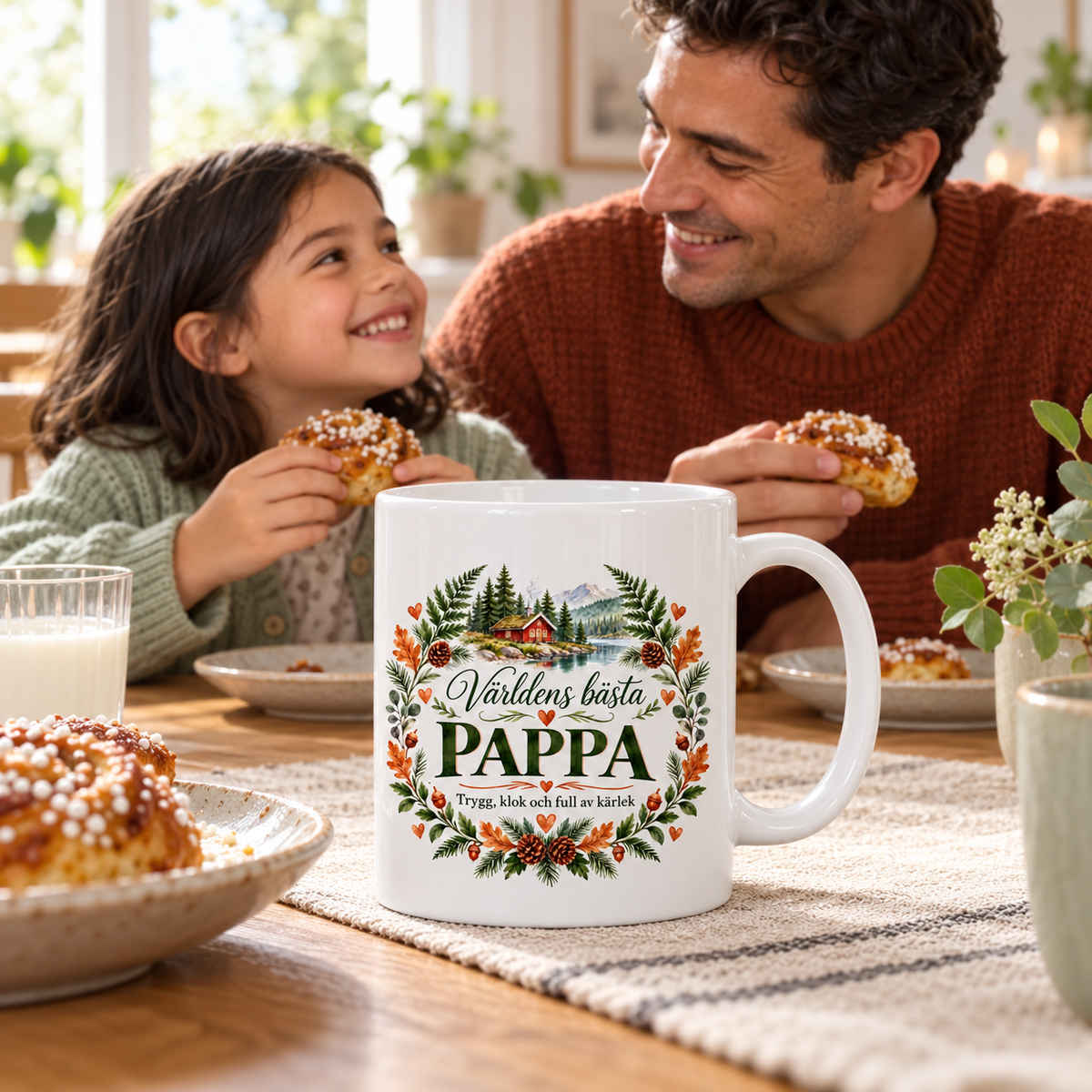 Mugg Världens bästa pappa – Trygg, klok och full av kärlek