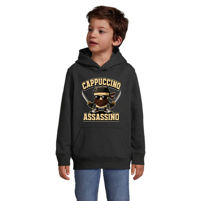 Cappuccino Assassino barnhoodie – välj bland 6 färger