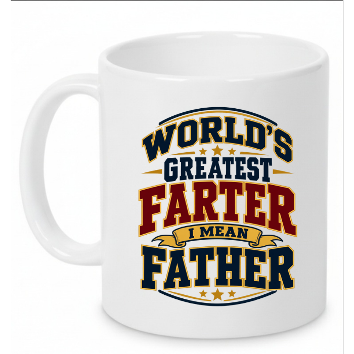 Mugg med tryck – World's Greatest Farter College 325ml