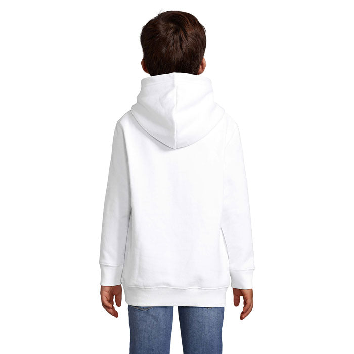 Brooklyn NYC barnhoodie – ljusgrått vintagetryck