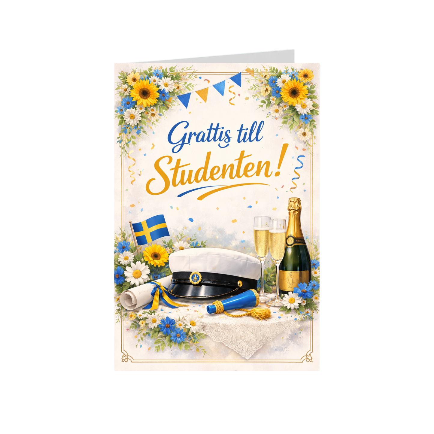 Gratulationskort - Dubbelvikt kort
