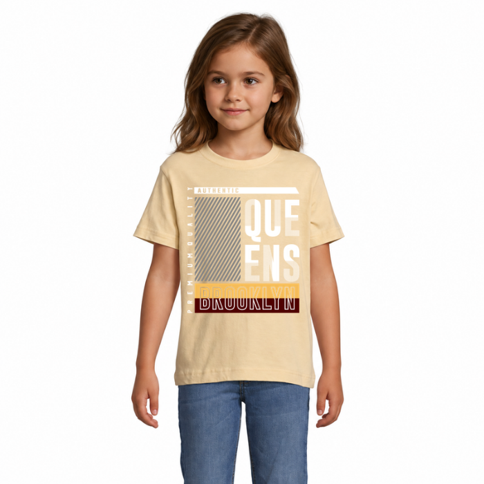 Queens Brooklyn T-shirt barn – grafiskt stadsmotiv