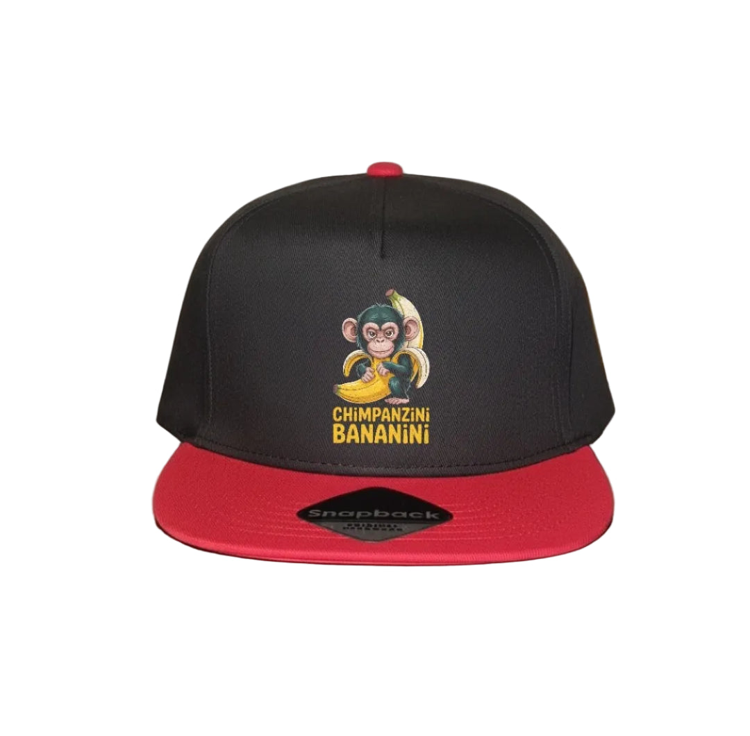 Kids Red Snapback Cap - Chimpanzini Bananini - 5 Designs to choose from