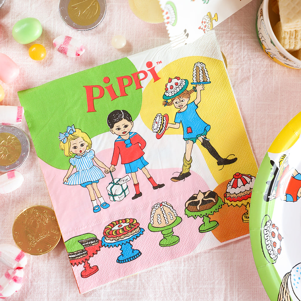 Pippi Långstrump - Servetter 33× 33cm 16-pack