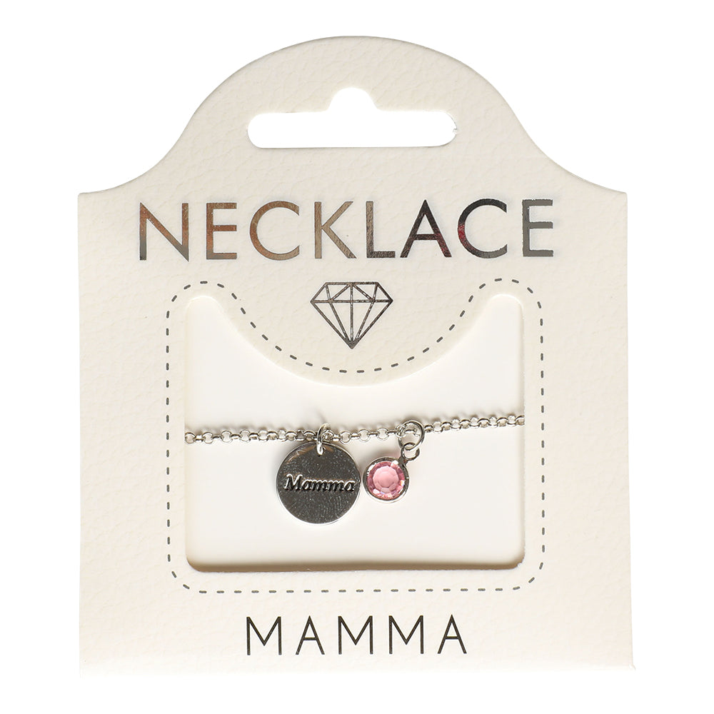 Elegant Mamma halsband med kopparplätering och fina detaljer i glas