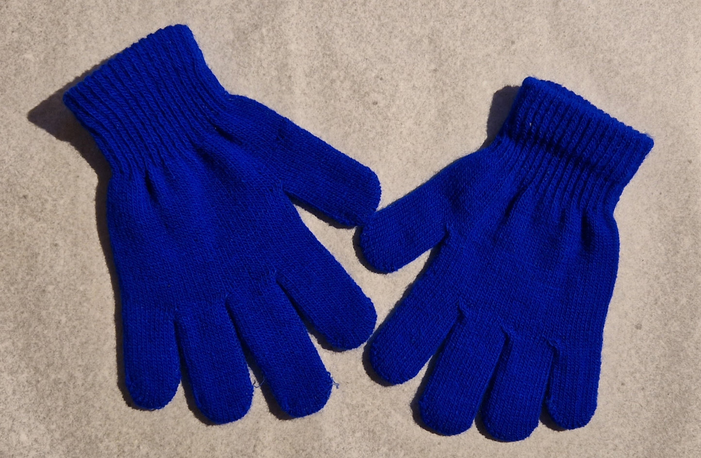 Blå fingervantar 3-pack för barn med personligt namn