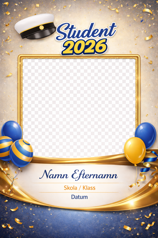 Studentskylt 50x70cm - Pinne & regnpåse medföljer - börjar tillverkas v.10