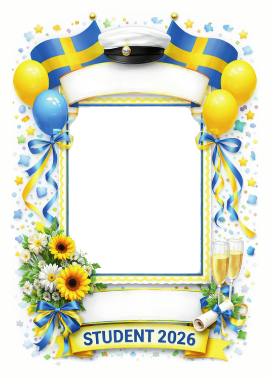 Studentskylt 50x70cm - Pinne & regnpåse ingår - börjar tillverkas v.10