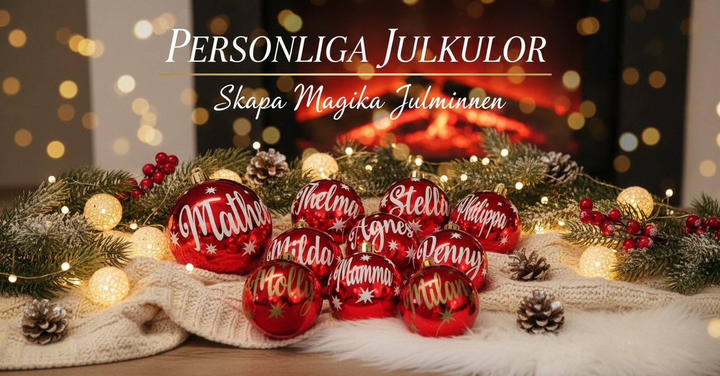 Julig bild med julkulor