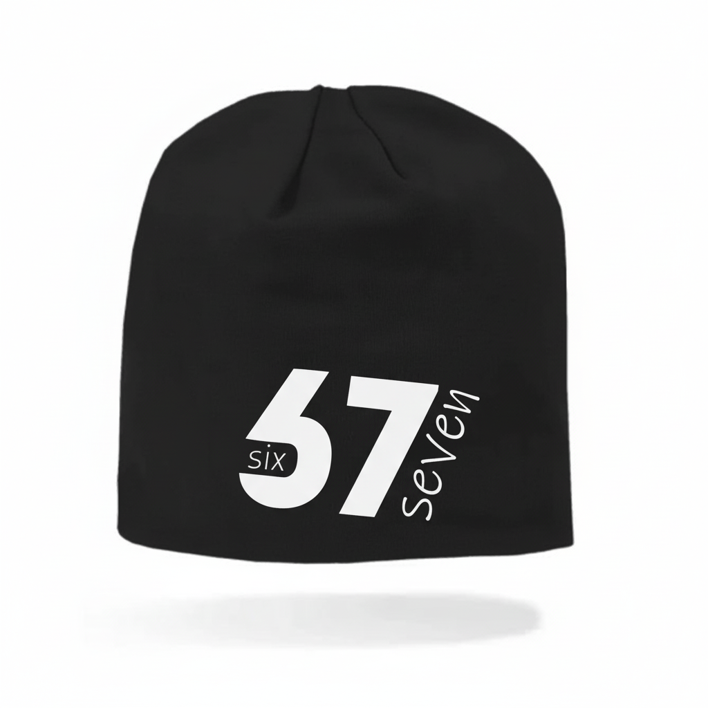 Mössa med rakt Six Seven-tryck