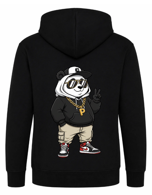 Barn Hoodie - Panda , tryck bak