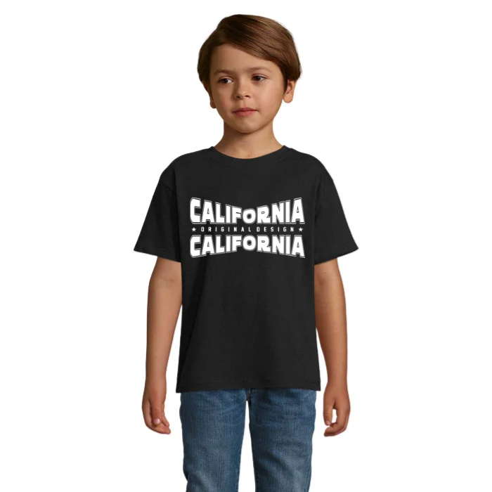 California Original Design T-shirt barn – vitt texttryck