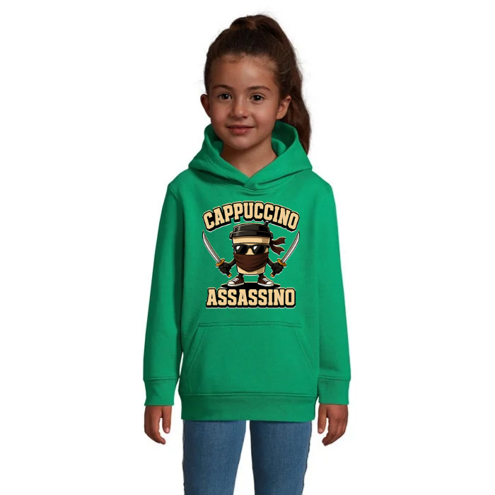 Cappuccino Assassino barnhoodie – välj bland 6 färger