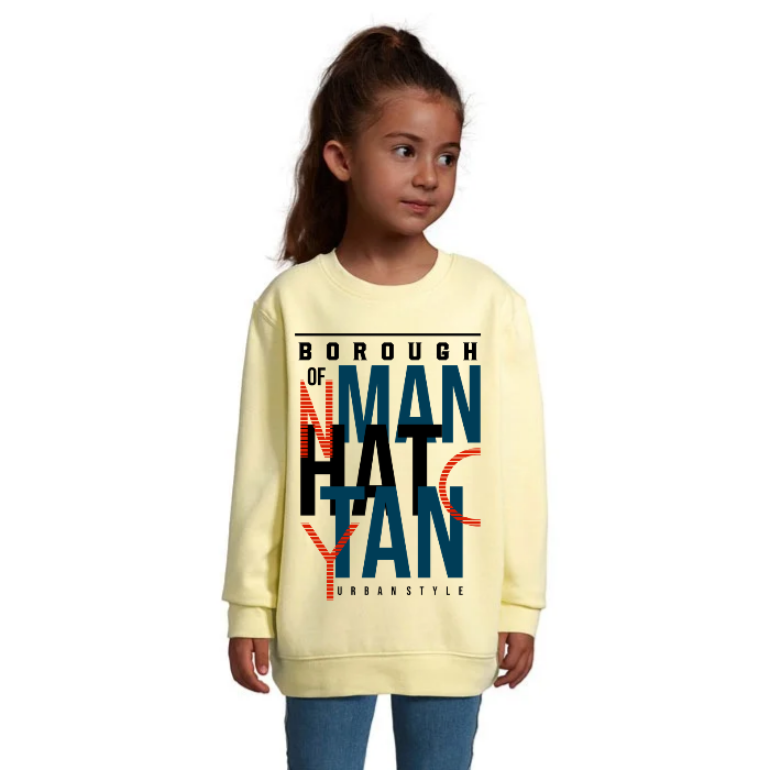 Sweatshirt för barn med tryck – Manhattan NYC