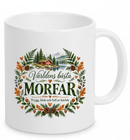 Mugg Världens bästa morfar – Trygg, klok och full av kärlek