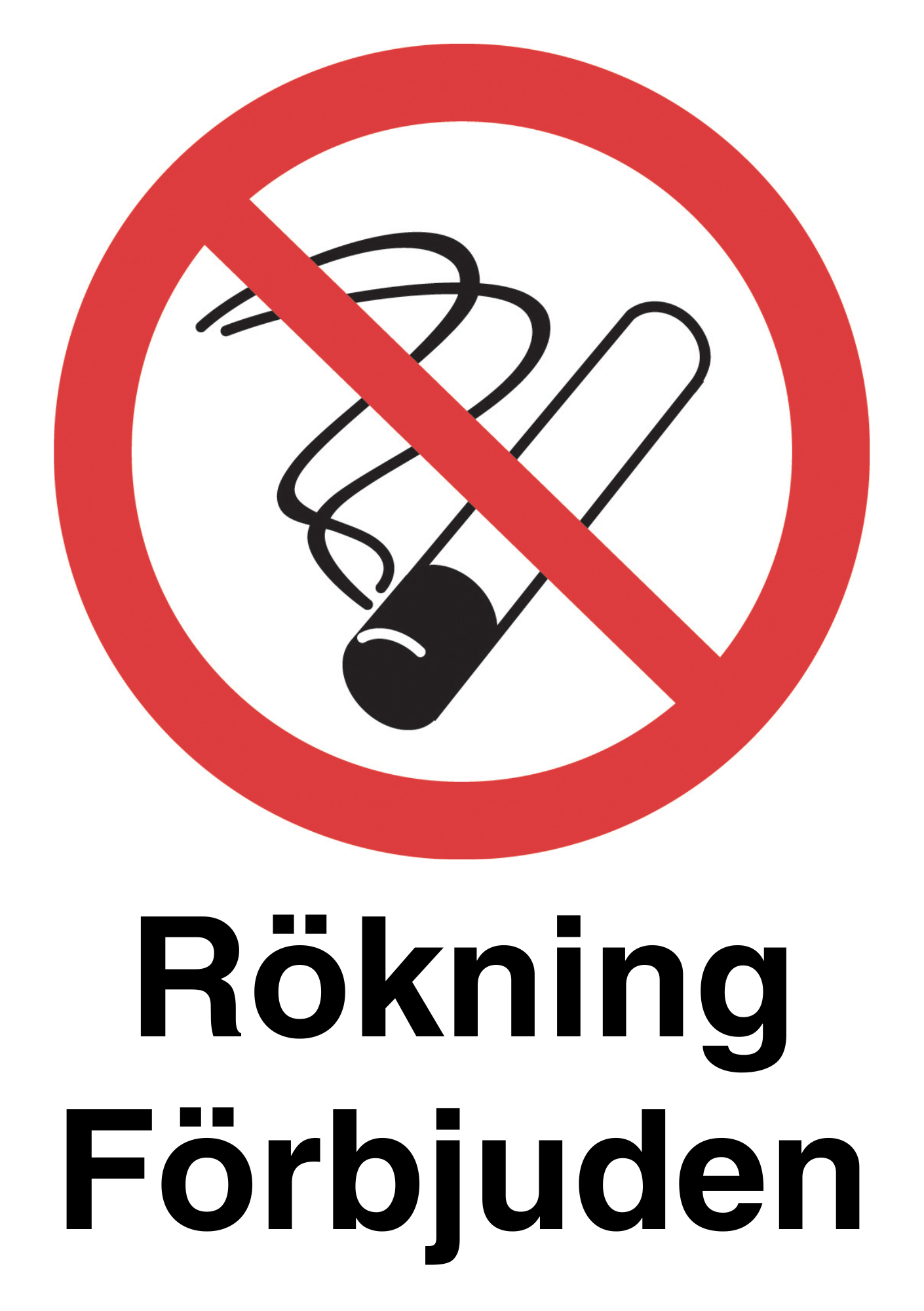 Rökning förbjuden - Självhäftande dekal