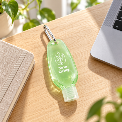 Aloe vera gel 50 ml med karbinhake – Påfyllningsbar flaska