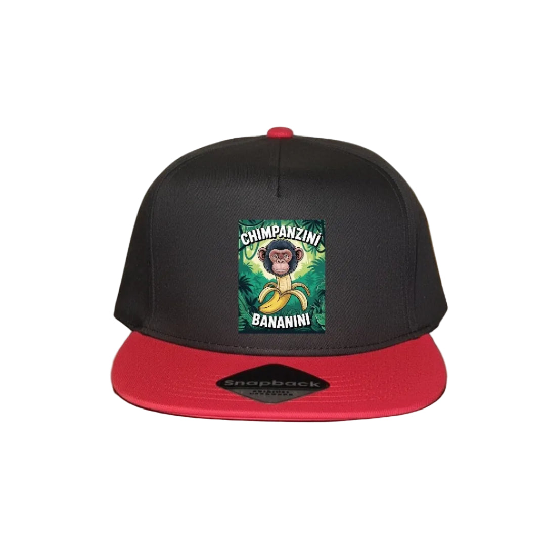 Kids Red Snapback Cap - Chimpanzini Bananini - 5 Designs to choose from