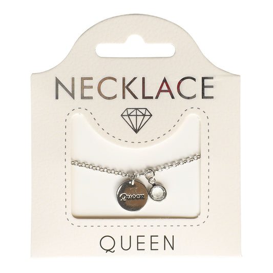 Halsband med texten queen. 