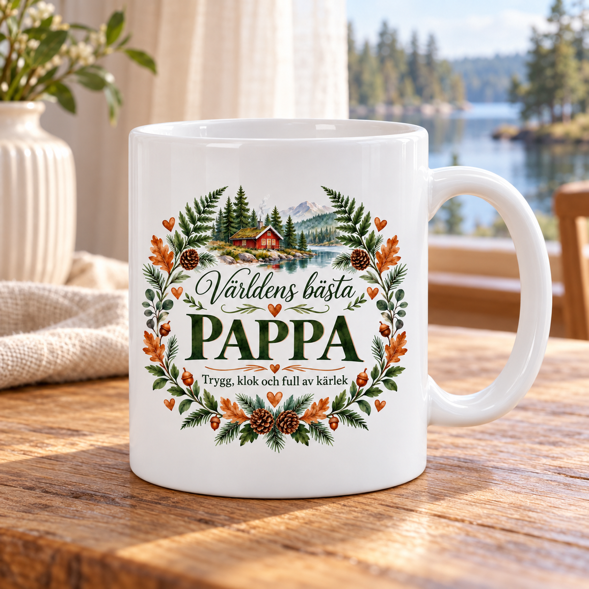 Mugg Världens bästa pappa – Trygg, klok och full av kärlek