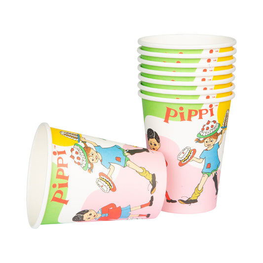 Pippi Långstrump - Pappmugg 8-pack