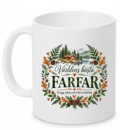 Mugg Världens bästa farfar – Trygg, klok och full av kärlek