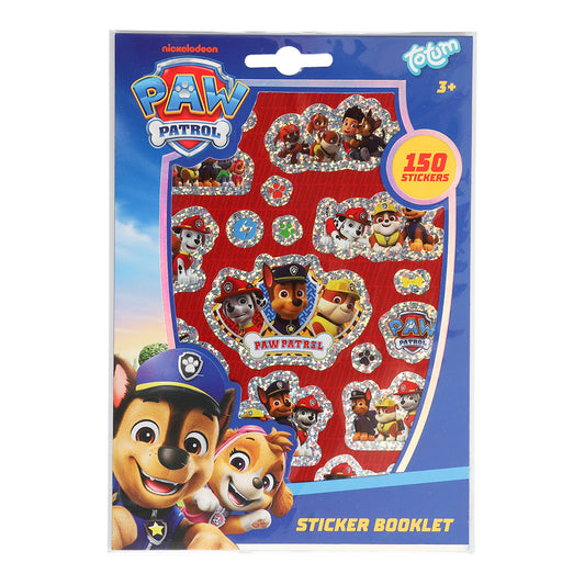 Paw Patrol klistermärkesbok och pysselbok fylld med färgglada stickers för barn.