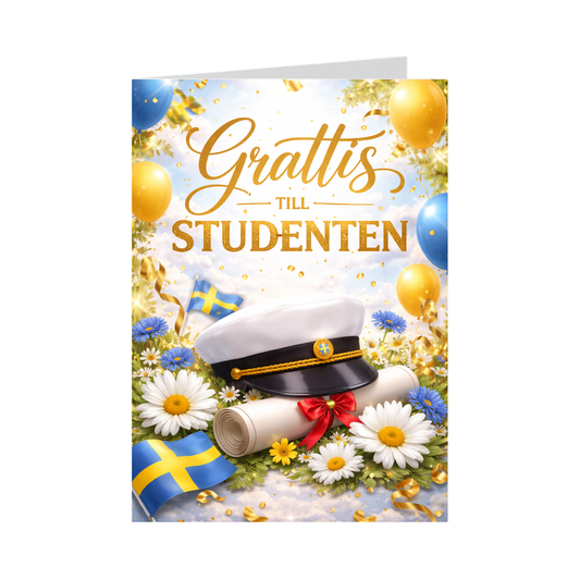 Gratulationskort - Dubbelvikt kort