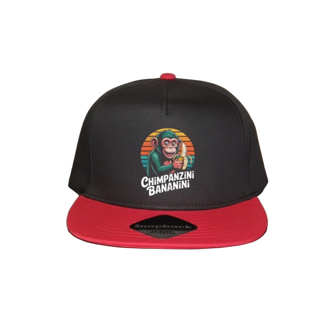 Kids Red Snapback Cap - Chimpanzini Bananini - 5 Designs to choose from