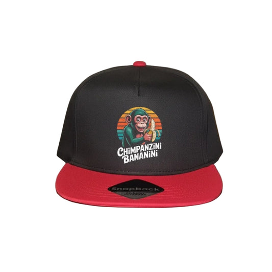Kids Red Snapback Cap - Chimpanzini Bananini - 5 Designs to choose from