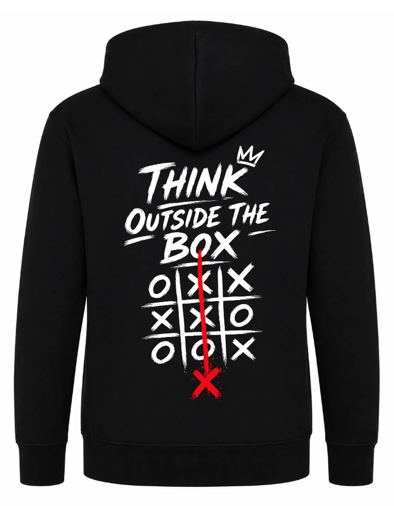 Barn Hoodie - Think out the box, tryck bak