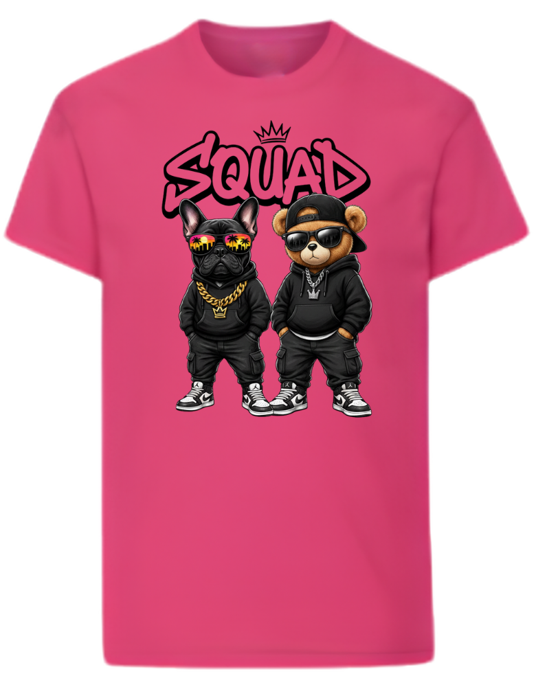 Squad Barn T-shirt – cool bulldogg och björn