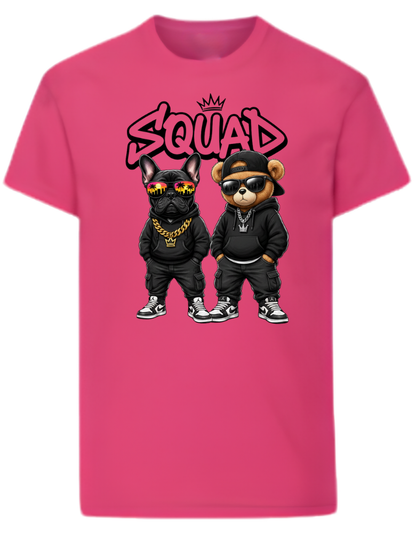 Squad Barn T-shirt – cool bulldogg och björn