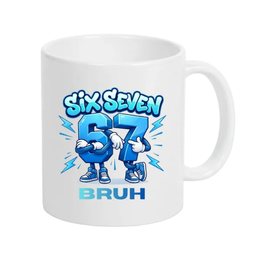 Brainrot Mug 325ml - Six Seven Bruh