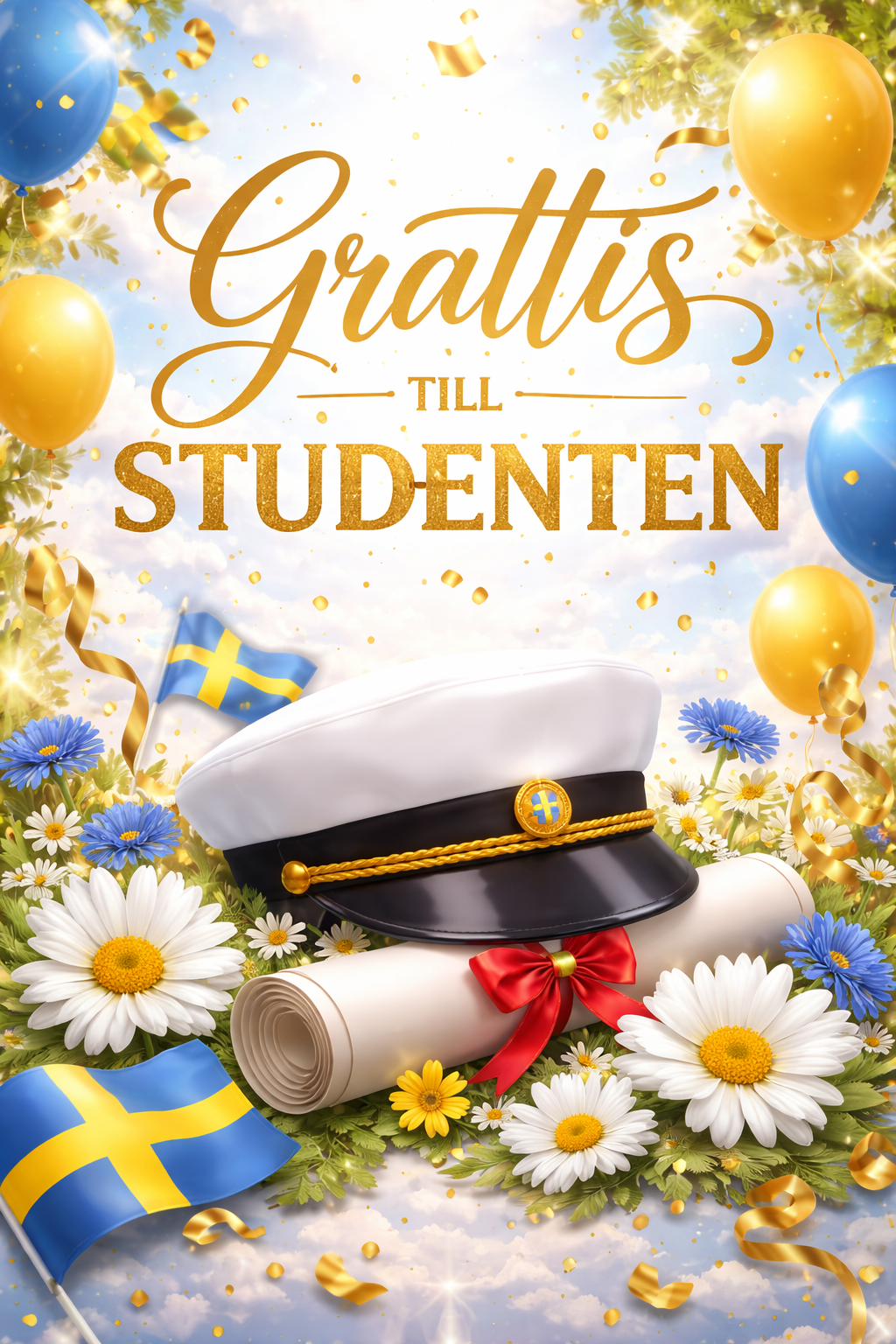 Gratulationskort- guld detaljer