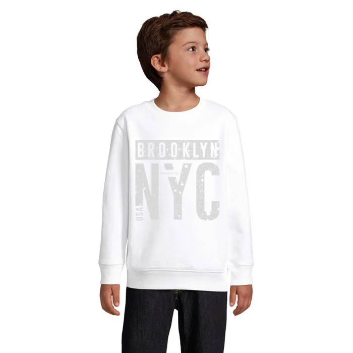 Sweatshirt för barn med tryck – Brooklyn NYC