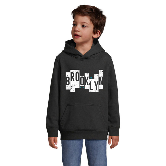 Barnhoodie med tryck – Brooklyn NYC