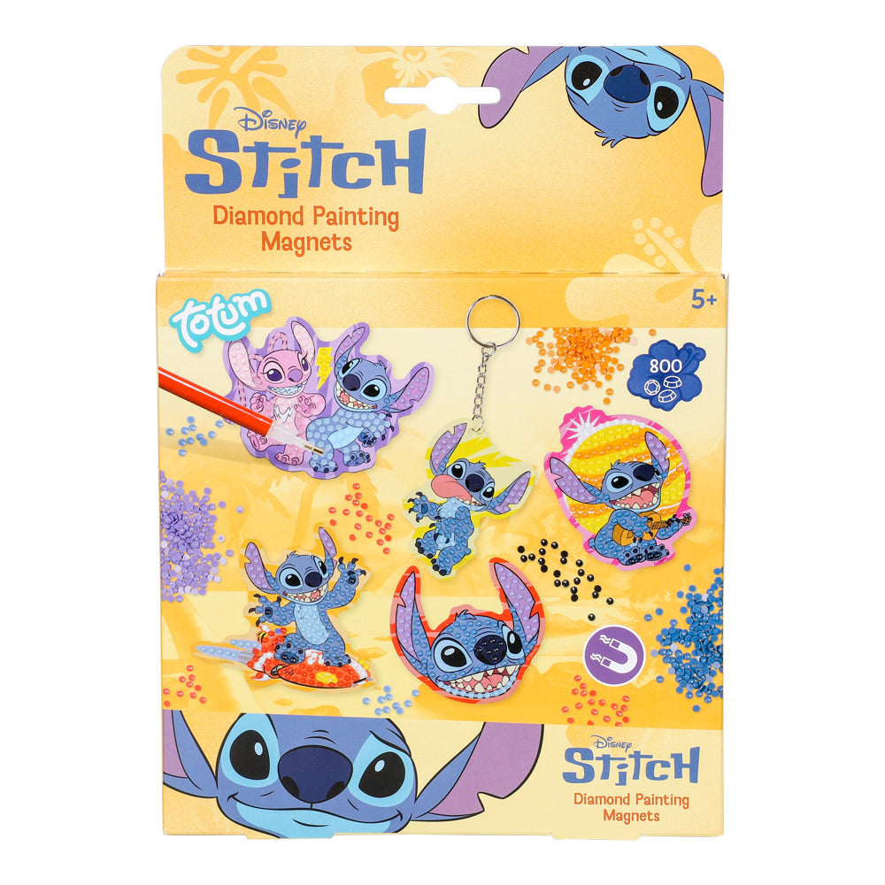 Disney Stitch diamond painting pysselset med magneter och nyckelring för barn