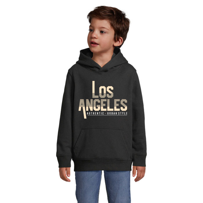 Barnhoodie med tryck – Los Angeles Urban Style