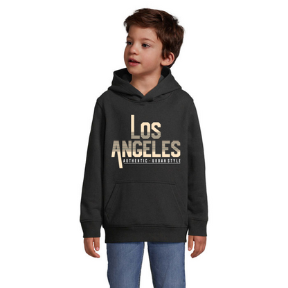 Barnhoodie med tryck – Los Angeles Urban Style