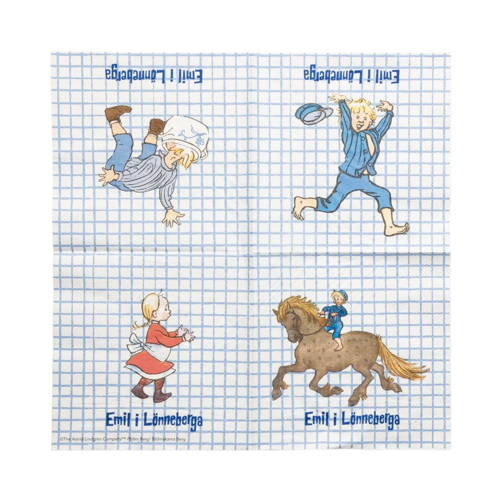 Emil i Lönneberga - Servetter 33×33cm 16-pack