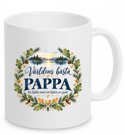 Mugg Världens bästa pappa – En hjälte med ett hjärta av guld