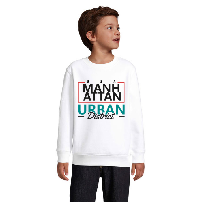 Sweatshirt för barn med tryck – Manhattan Urban District