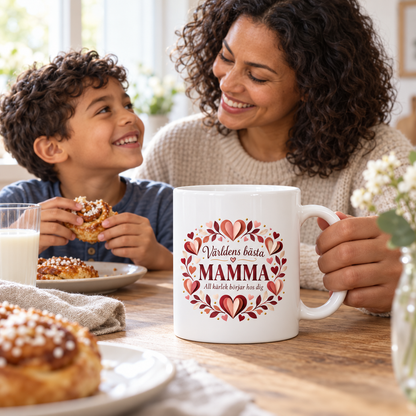 Mugg Världens bästa mamma – All kärlek börjar hos dig