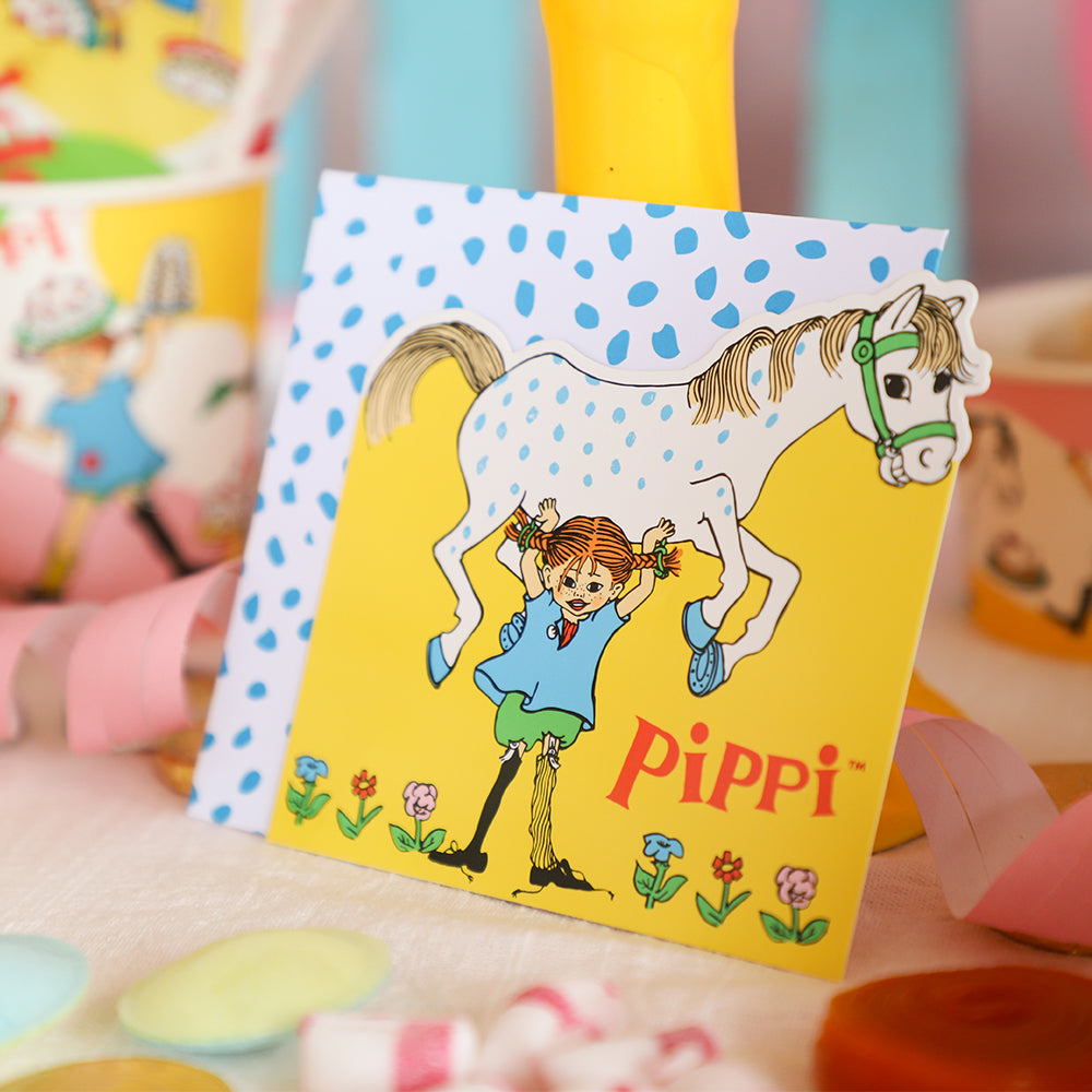 Pippi Långstrump - Inbjudningskort 8-pack inklusiv kuvert.